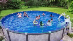 how deep can you bury an above ground pool