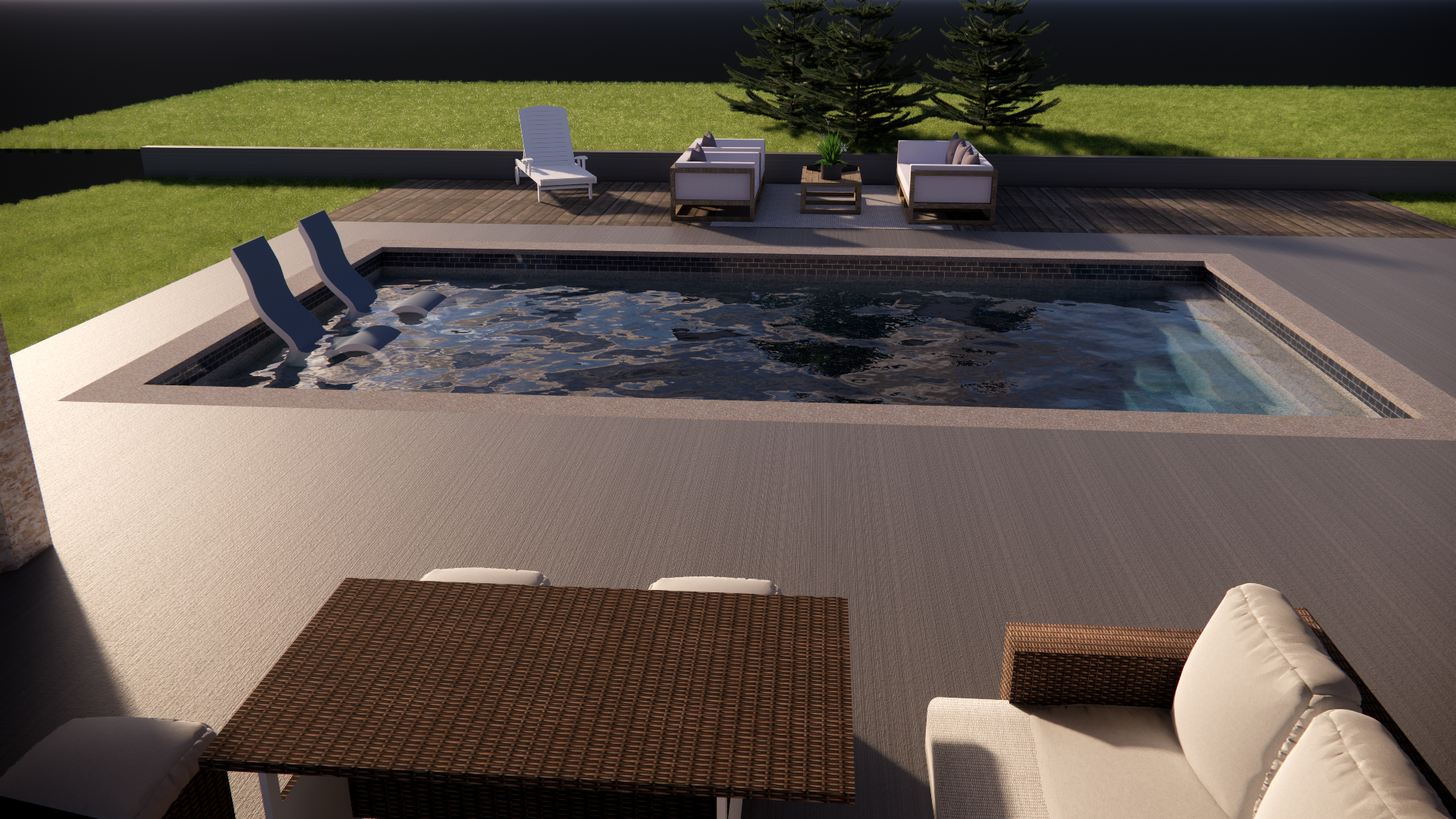 Cocktail Pool Rendered Design