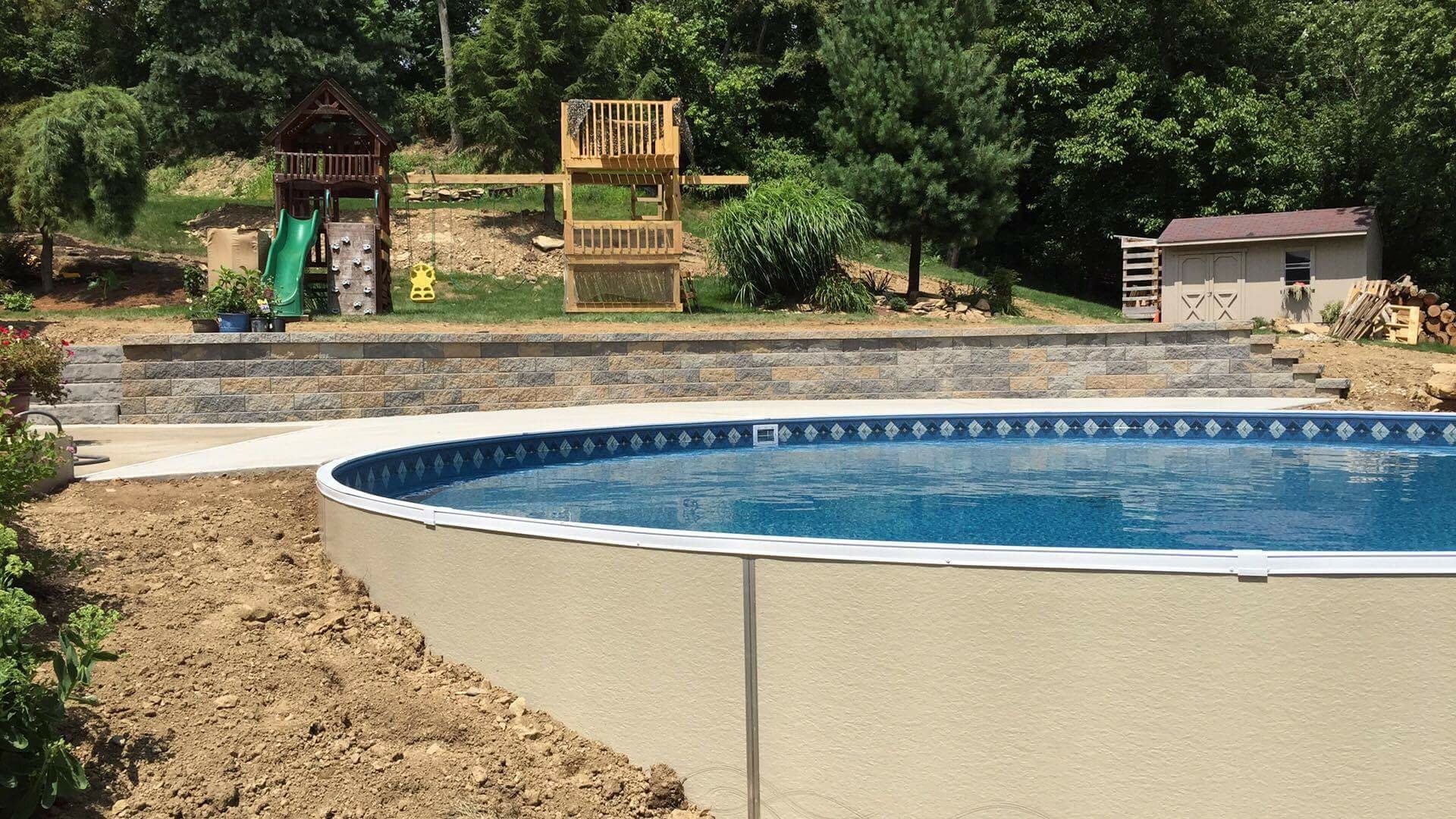 Radiant-semi-inground-slope